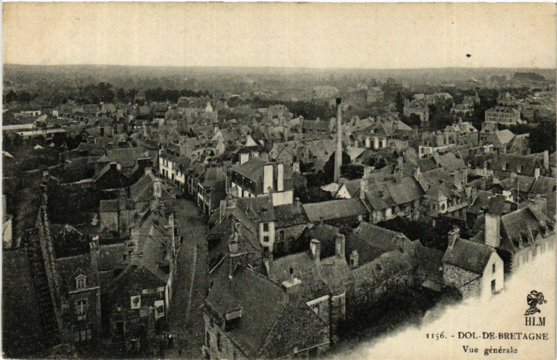 Carte postale ancienne Dol-de-Bretagne - Vue générale à Dol-de-Bretagne