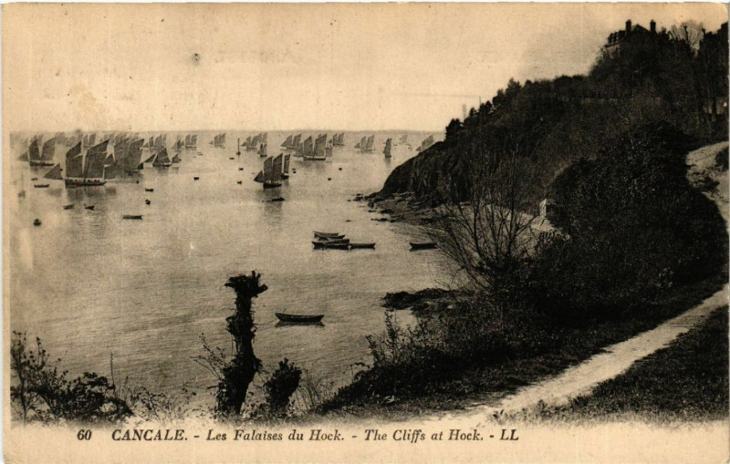 Carte postale ancienne Cancale - Les Falaises du Hock - The Cliffs at Hock à Cancale