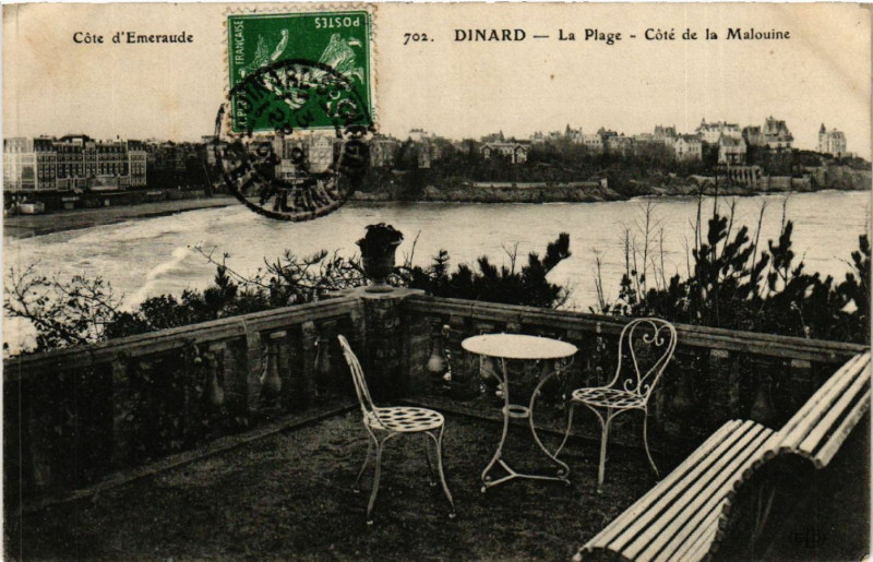 Carte postale ancienne Dinard - La Plage - Cote de la Malouine à Dinard