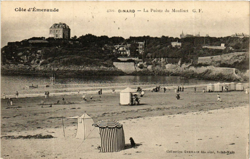 Carte postale ancienne Dinard - La Pointe du Moulinet à Dinard