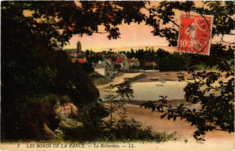 Carte postale ancienne Les Bords de la Rance - La Richardais à La Richardais