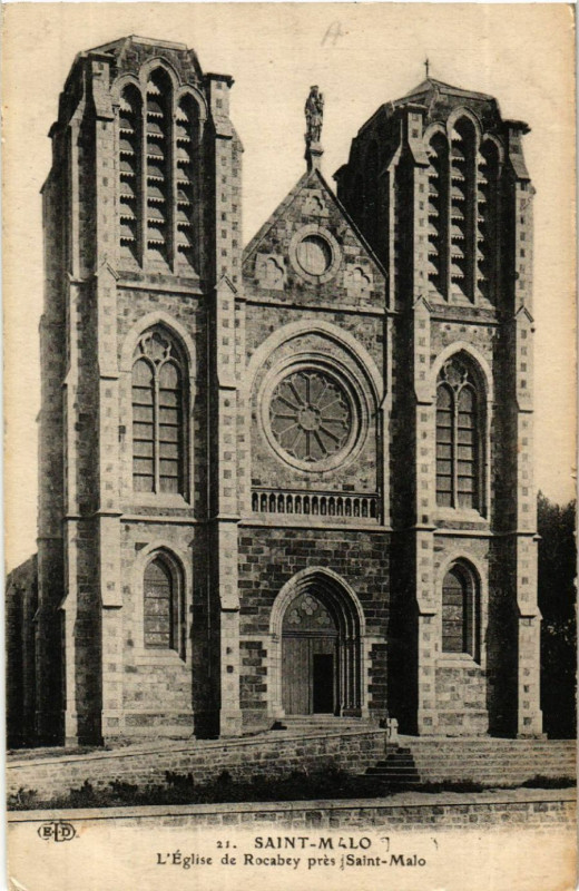 Carte postale ancienne Saint-Malo - L'Eglise de Rocabey pres Saint-Malo à Saint-Malo