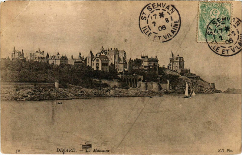 Carte postale ancienne Dinard- La Malouine France à Dinard