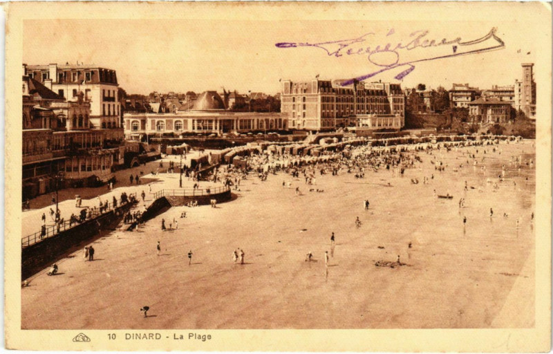 Carte postale ancienne Dinard- La Plage France à Dinard