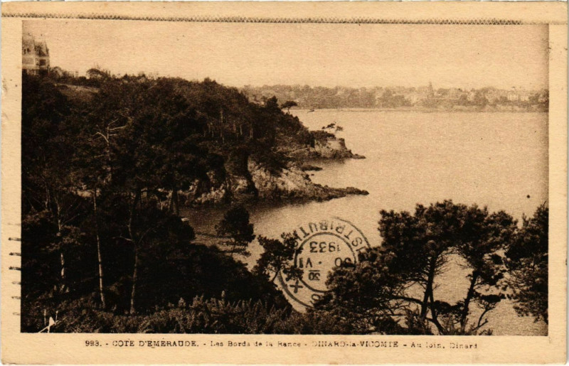Carte postale ancienne Dinard- Les Bords de la Rance France à Dinard