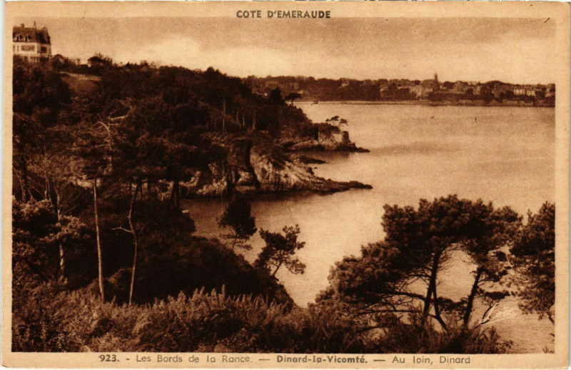 Carte postale ancienne Dinard- Les Bords de la Rance, La Vicomte France à Dinard