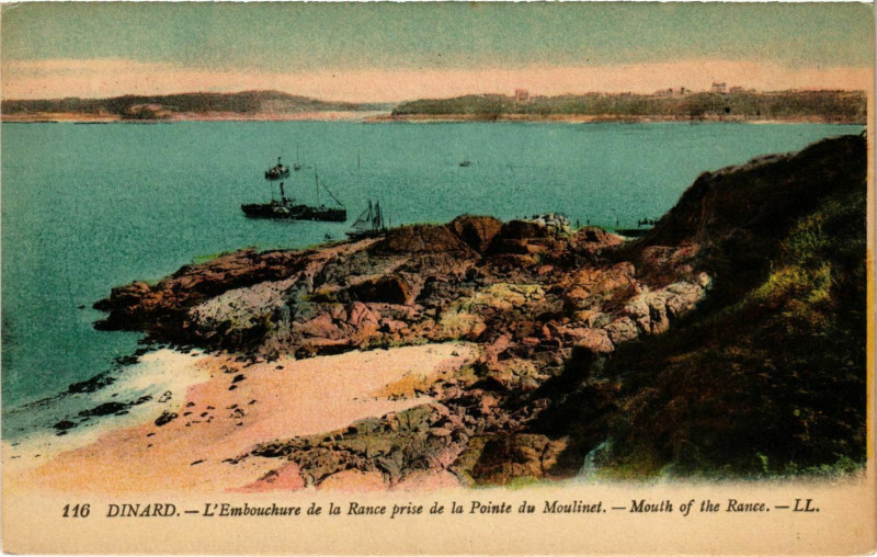 Carte postale ancienne Dinard- Embouchure de la Rance France à Dinard