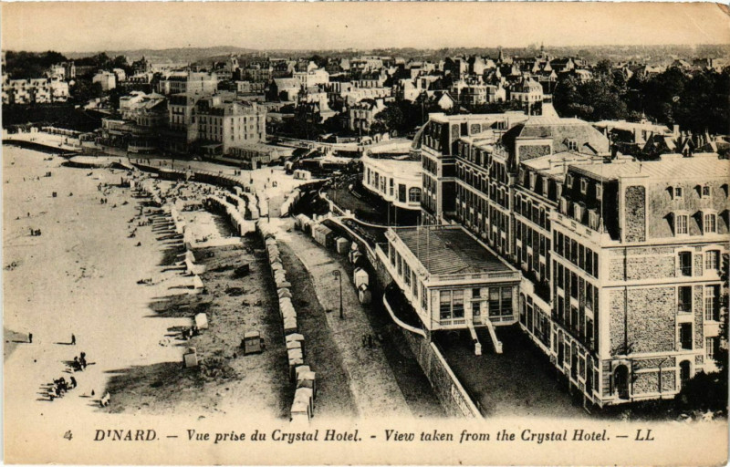 Carte postale ancienne Dinard- vue prise du Crystal Hotel France à Dinard