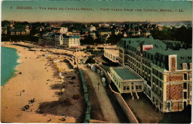 Carte postale ancienne Dinard- vue prise du Crystal Hotel France à Dinard