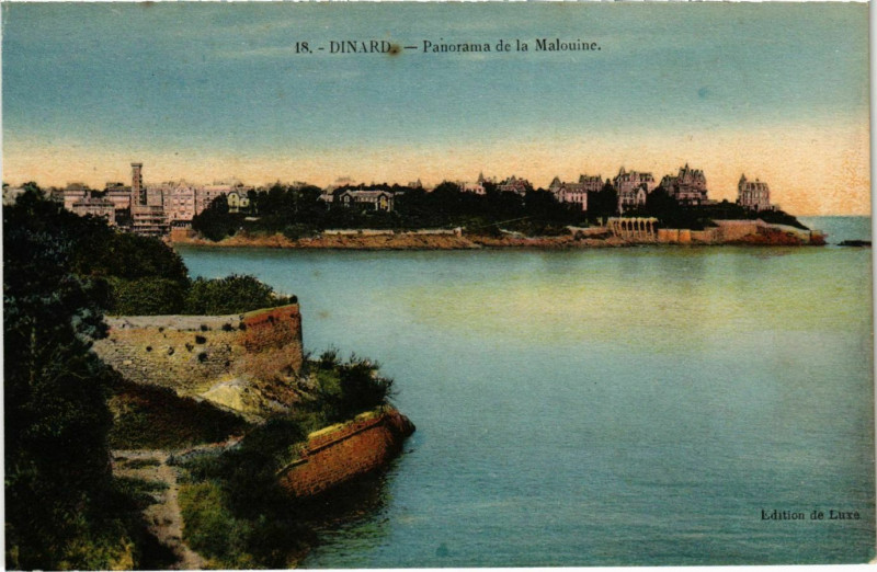 Carte postale ancienne Dinard- Panorama de la Malouine France à Dinard