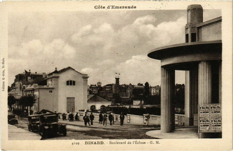 Carte postale ancienne Dinard- Boulevard de l'Ecluse France à Dinard