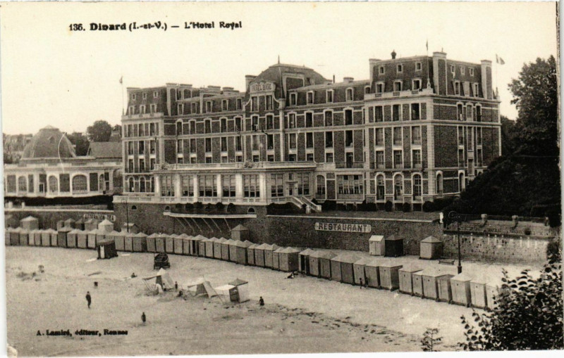 Carte postale ancienne Dinard- Hotel Royal France à Dinard