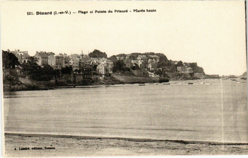 Carte postale ancienne Dinard- Plage et Pointe du Prieure France à Dinard