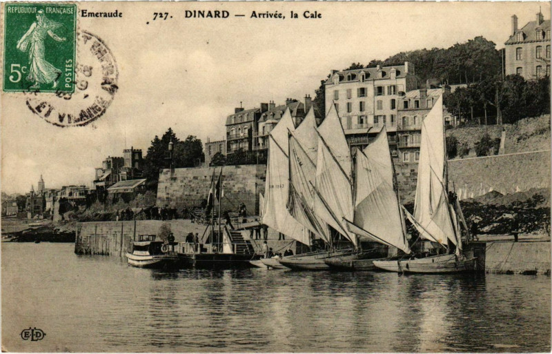 Carte postale ancienne Dinard- Arrivee, la Cale France à Dinard