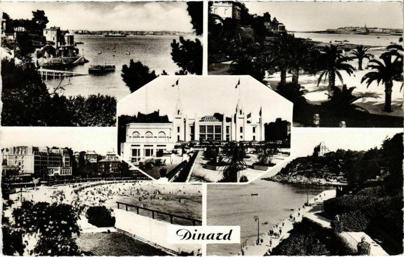 Carte postale ancienne Dinard- Promenade du Clair de Lune,La Palmeraie France à Dinard