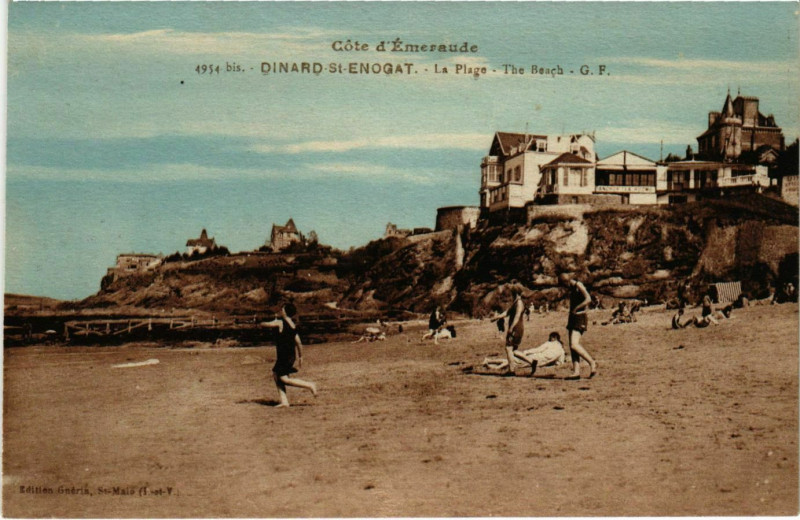 Carte postale ancienne Dinard- Saint Enogat, La Plage France à Dinard