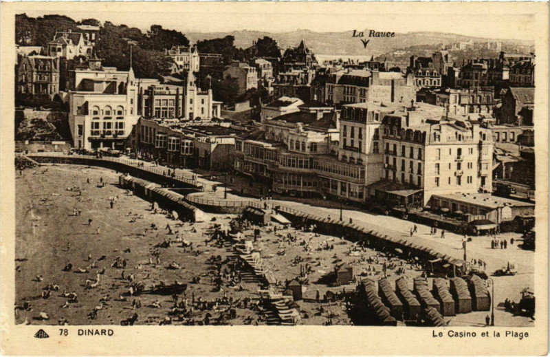 Carte postale ancienne Dinard- Le Casino et la Plage France à Dinard