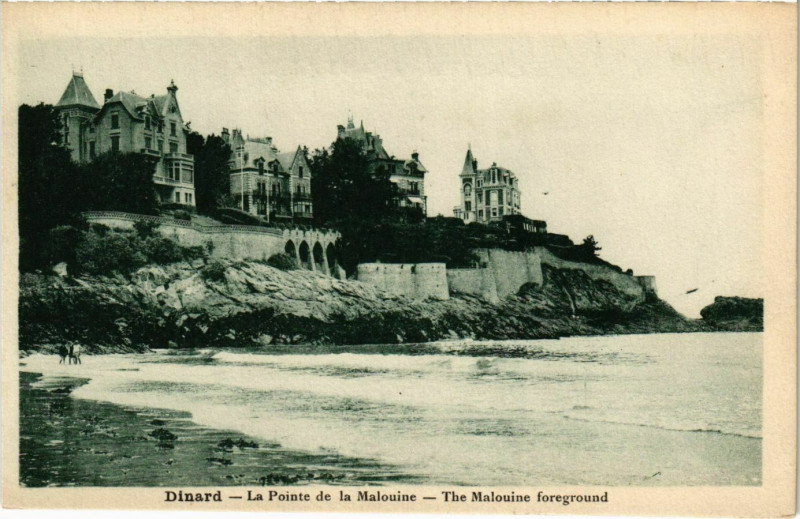 Carte postale ancienne Dinard- La Pointe de la Malouine France à Dinard