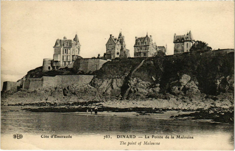 Carte postale ancienne Dinard- La Pointe de la Malouine France à Dinard