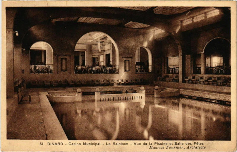 Carte postale ancienne Dinard- Casino Municipal,Balneum,Piscine&Salle des Fetes France à Dinard