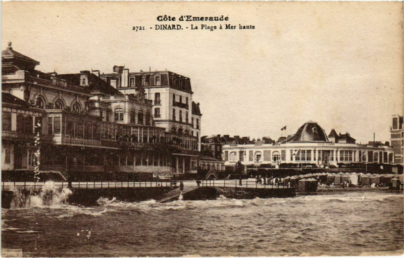 Carte postale ancienne Dinard- La Plage a Mer haute France à Dinard