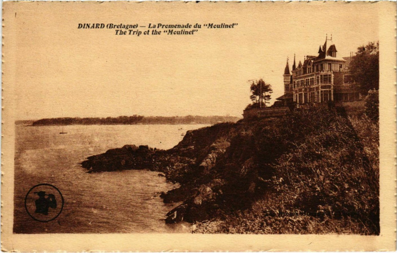 Carte postale ancienne Dinard- La Promenade du Moulinet France à Dinard