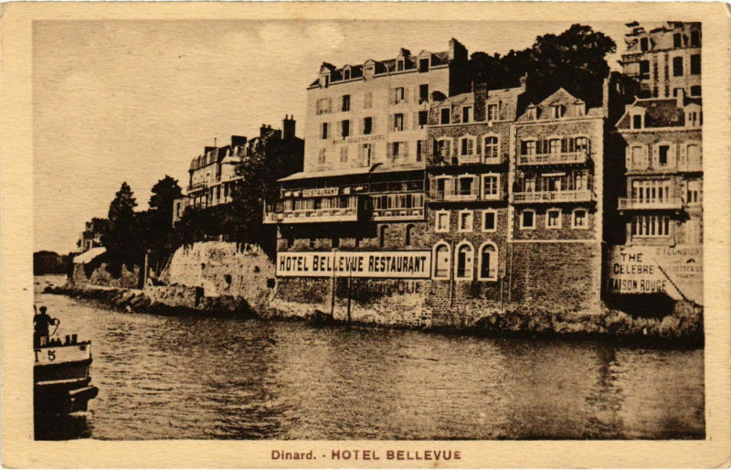 Carte postale ancienne Dinard- Hotel Bellevue France à Dinard