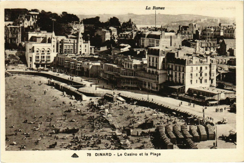 Carte postale ancienne Dinard- Le Casino et la Plage France à Dinard