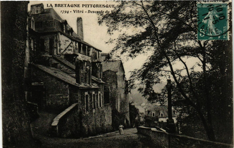 Carte postale ancienne La Bretagne Pittoresque - Vitre - Descente du Vol à Vitré