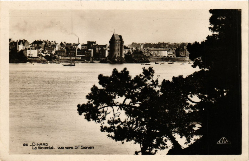 Carte postale ancienne Dinard - La Vicomté vue vers Saint-Serven à Dinard
