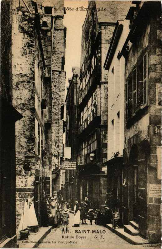 Carte postale ancienne Cote d'Emeraude - Saint-Malo - Rue du Boyer à Saint-Malo