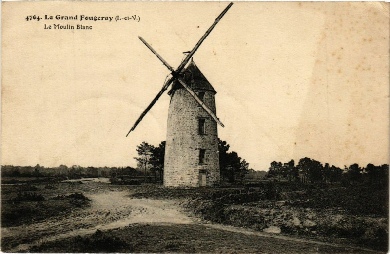 Carte postale ancienne Le Grand Fougeray (I.-et-V.) - Le Moulin Blanc à Grand-Fougeray