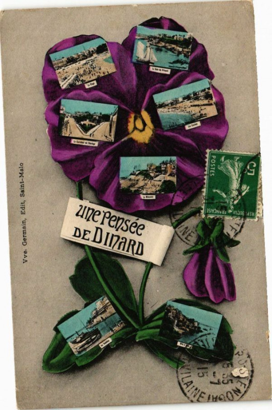 Carte postale ancienne Une Pensée de Dinard à Dinard