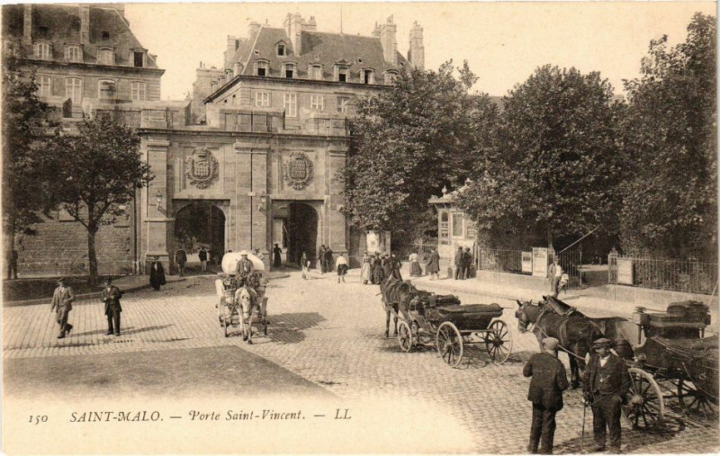 Carte postale ancienne Saint-Malo-Porte Saint-Vincent à Saint-Malo