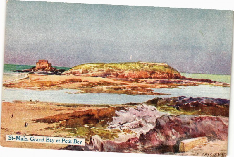 Carte postale ancienne Saint-Malo-Grand Bey et Petit Bey à Saint-Malo