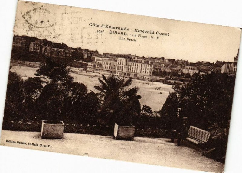Carte postale ancienne Dinard-La Plage à Dinard