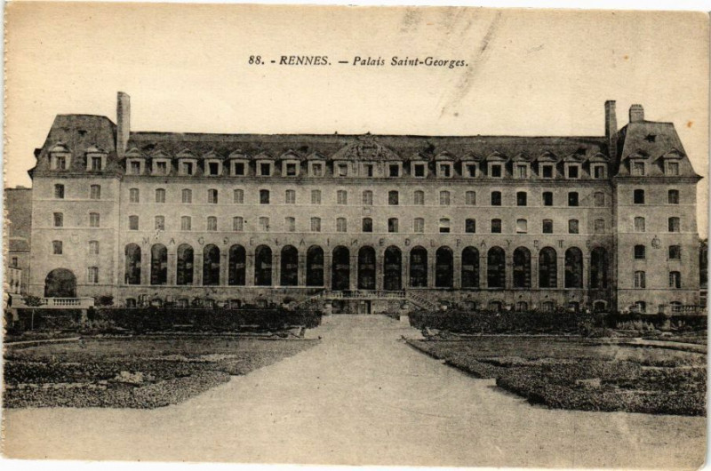 Carte postale ancienne Rennes-Palais Saint-Georges à Rennes