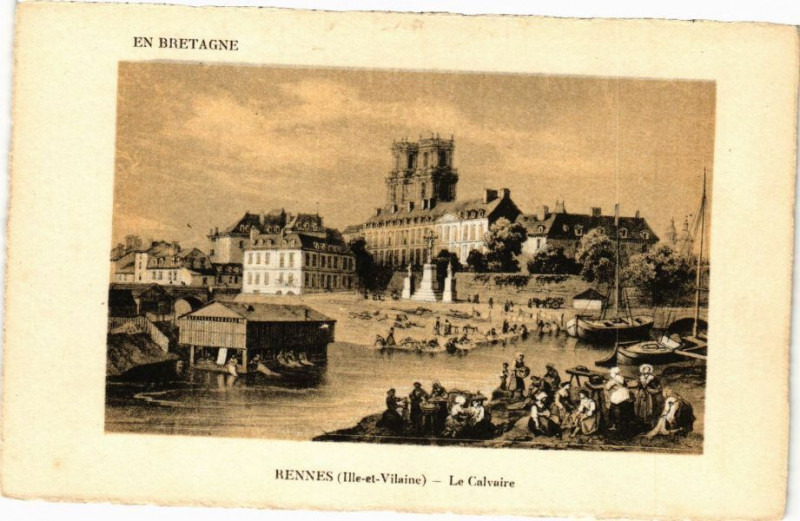 Carte postale ancienne Rennes-Le Calvaire à Rennes