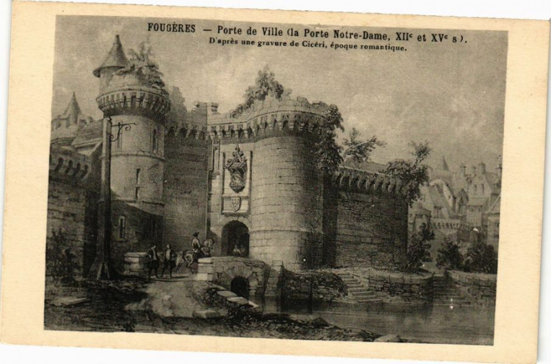 Carte postale ancienne Fougeres-Porte de Ville à Fougères