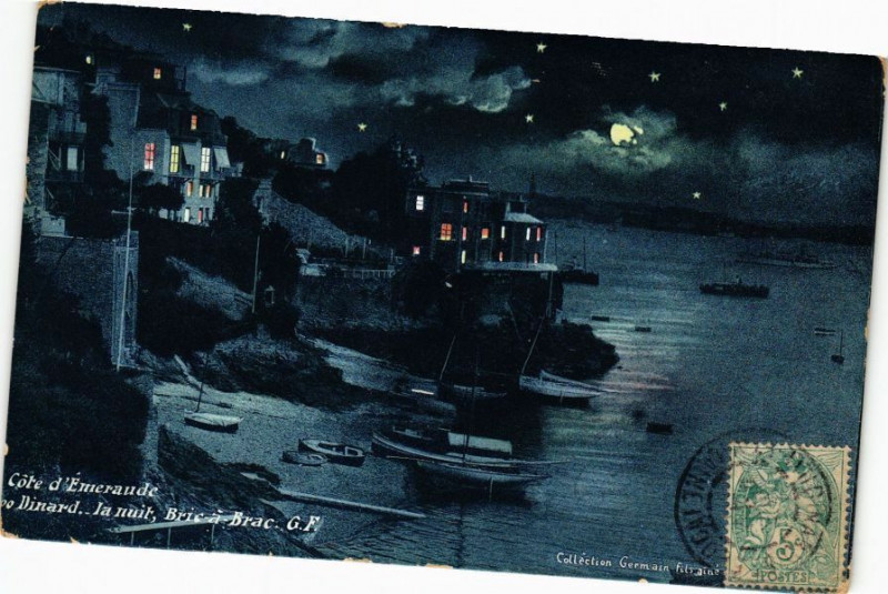 Carte postale ancienne Dinard-la nuit Bric a Brac à Dinard