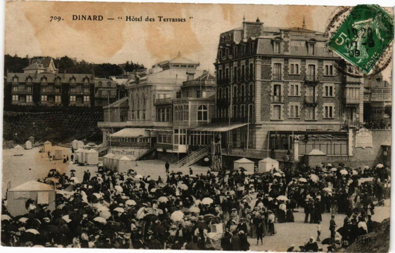 Carte postale ancienne Dinard-Hotel des Terrasses à Dinard