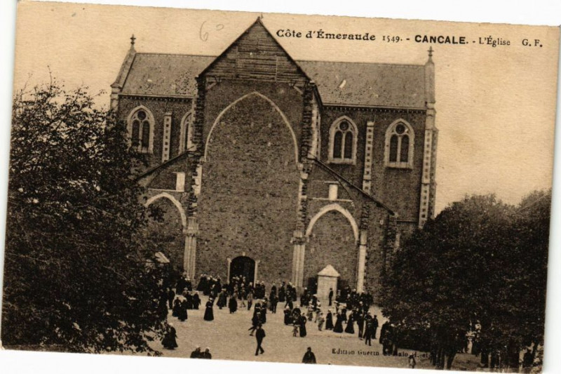 Carte postale ancienne Cancale-L'Eglise à Cancale