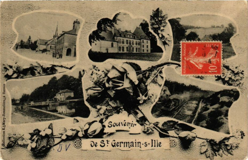 Carte postale ancienne Souvenir de Saint-Germain sur Ille à Saint-Germain-sur-Ille