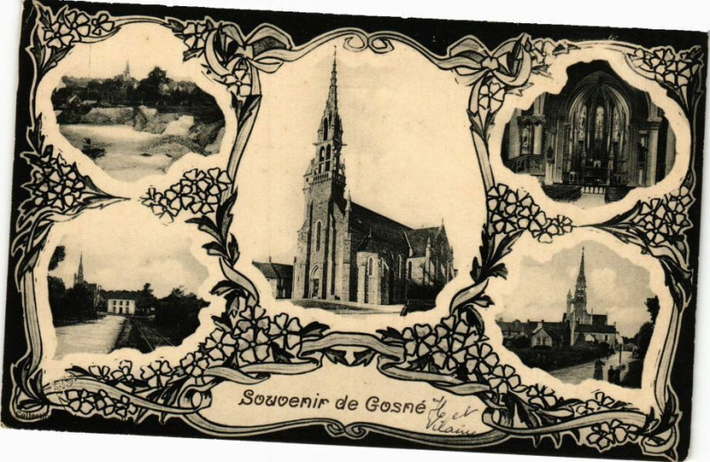 Carte postale ancienne Souvenir de Gosné à Gosné