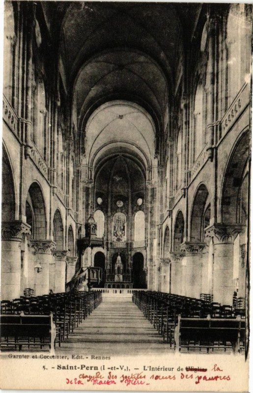 Carte postale ancienne Saint-Pern-L'Intérieur à Saint-Pern