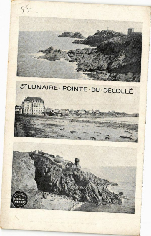 Carte postale ancienne Saint-Lunaire-Pointe du Décollé à Saint-Lunaire