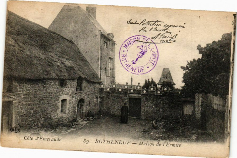 Carte postale ancienne Rotheneuf-Maison de l'Ermite
