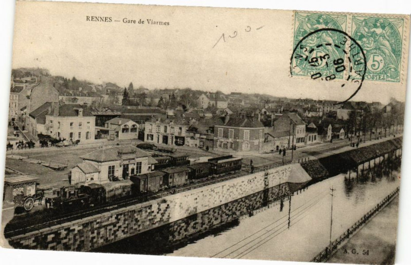 Carte postale ancienne Rennes-Gare de Viarmes à Rennes