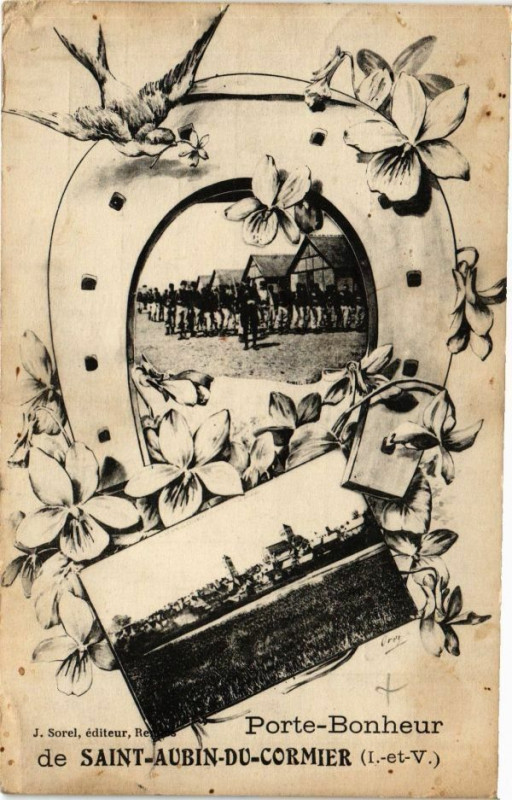 Carte postale ancienne Porte-Bonheur de Saint-Aubin du Cormier à Saint-Aubin-du-Cormier