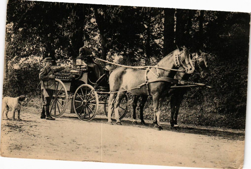Carte postale ancienne Redonachateau - Hommes chevals à Redon